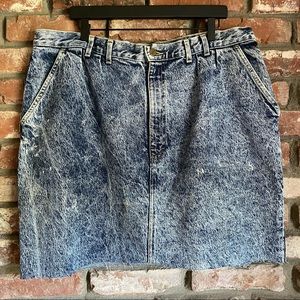 Venezia Acid Wash Denim Mini Skirt Vintage